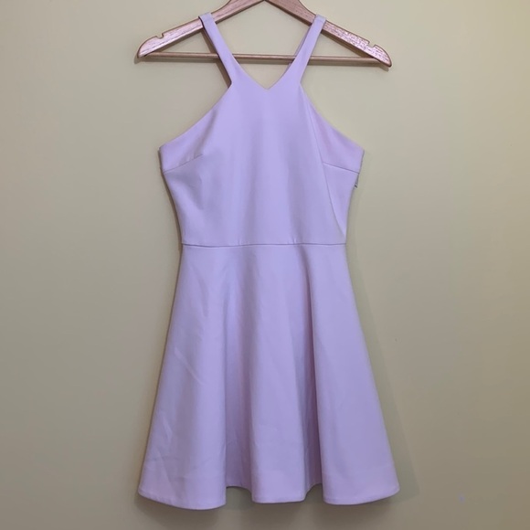 Elizabeth And James | Light Pink Sonya Mini Skater Style Fit & Flare Dress 4 - Picture 3 of 16